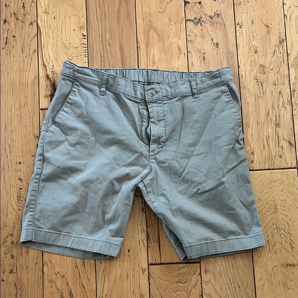 Men's Classic Gray Flat Front Shorts